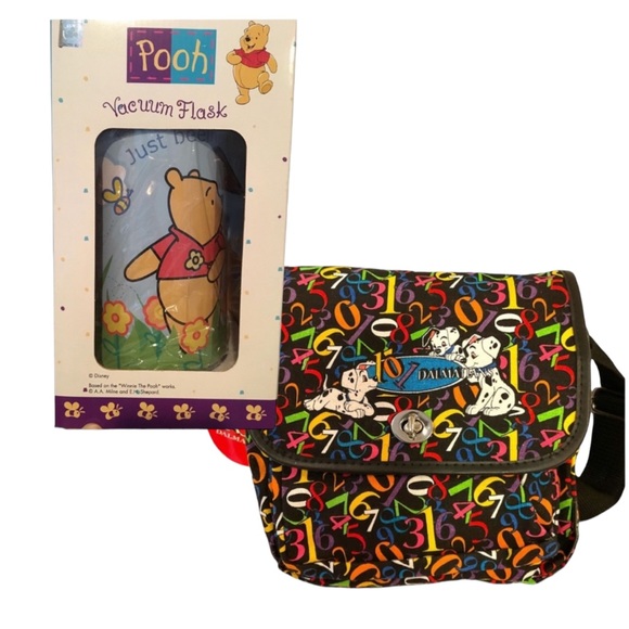 Disney 101 Dalmatians Shoulder Bag & Winnie The Pooh Vacuum Flask, Thermos - Picture 14 of 14